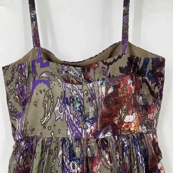 Suzi Chin for Maggie boutique Maxi Dress Floral Purple Green | Size 10 Regular - Picture 5 of 6